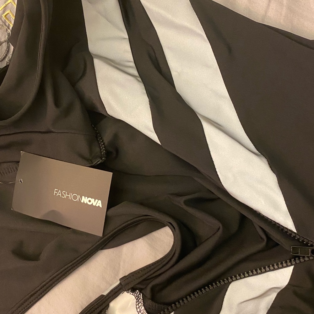 Fashion Nova Zip-up Biker Romper